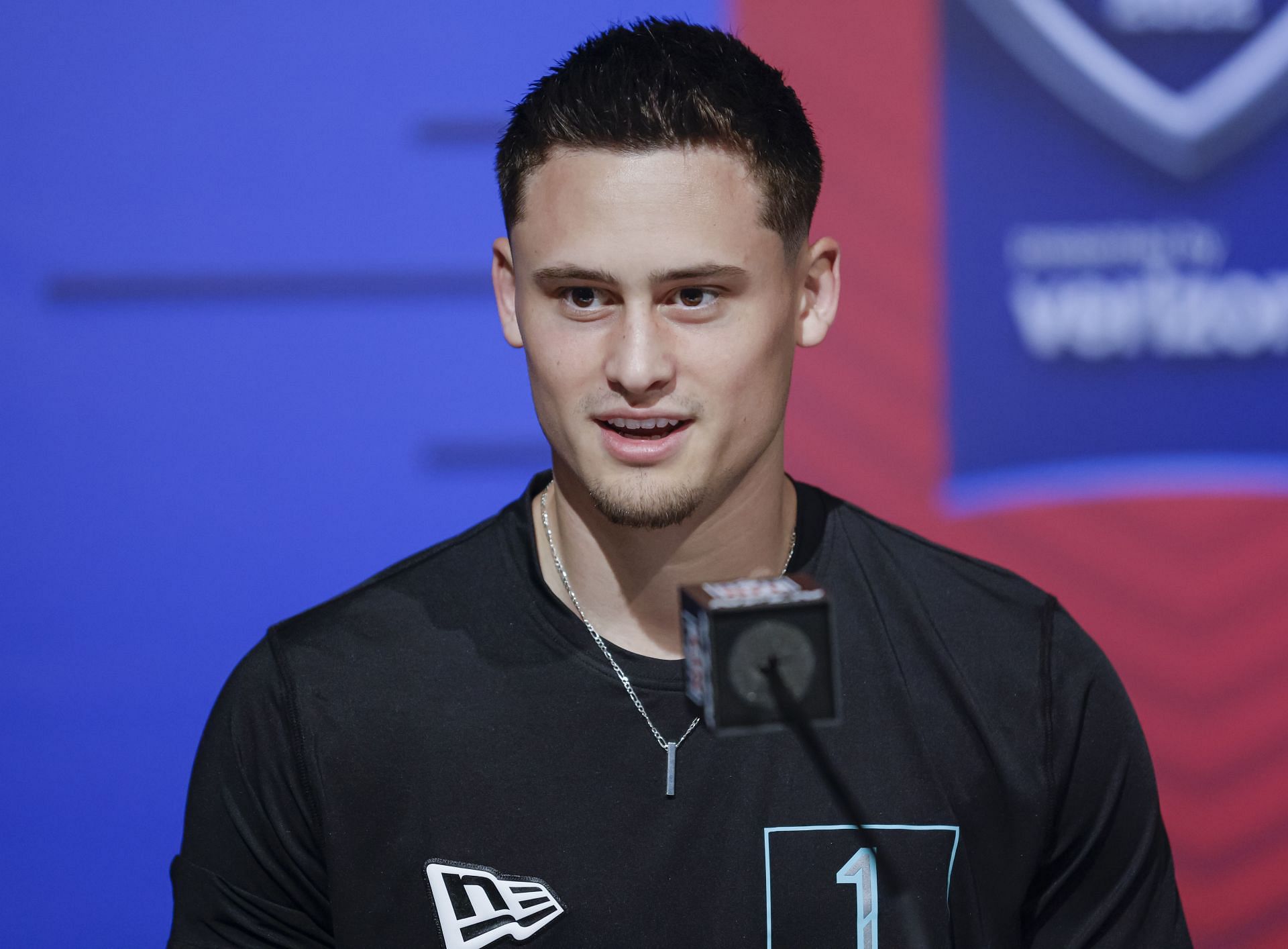 The San Diego State punter at the NFL Combine.