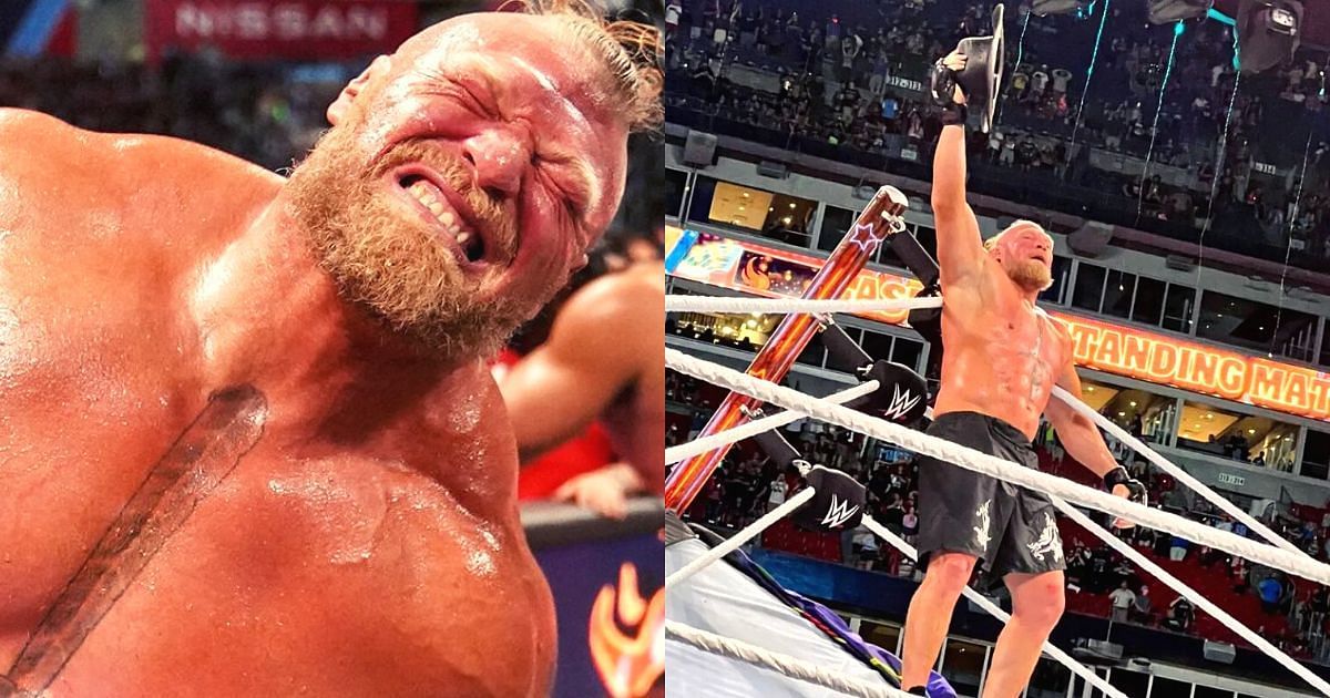 Brock Lesnar lost to Roman Reigns in a Last Man Standing match at SummerSlam.