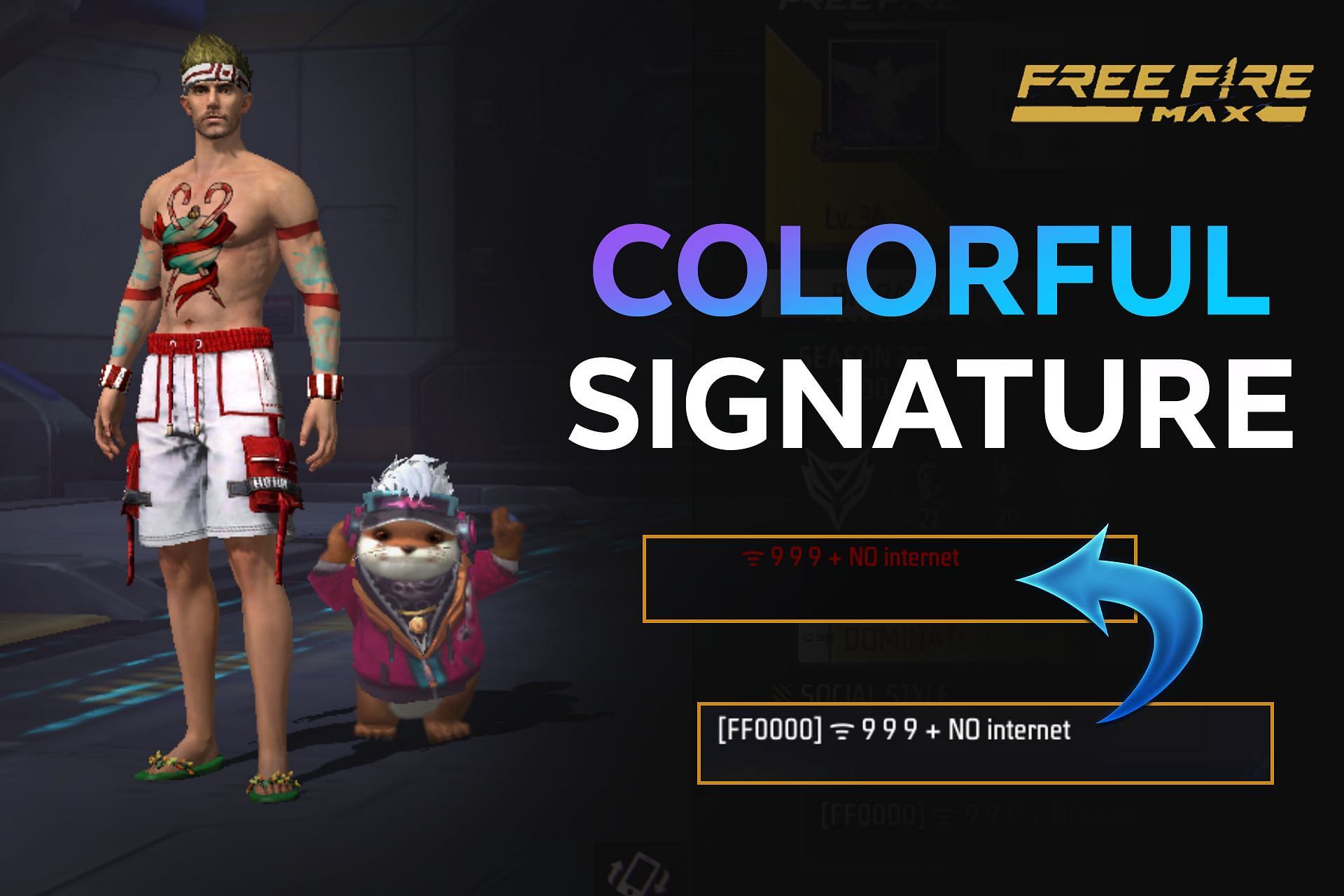 How to create colorful Free Fire signatures in August 2022 (MAX version)