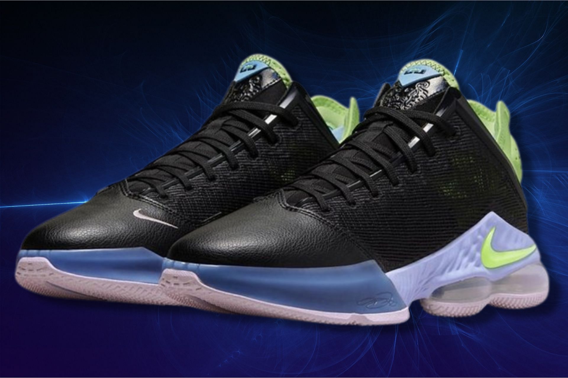 Nike LeBron 19 Low Black Volt colorway (Image via Nike)