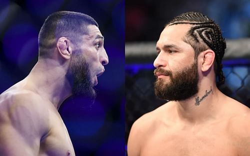 Khamzat Chimaev (left), Jorge Masvidal (right. Image credit: Josh Hedges/Zuffa LLC)