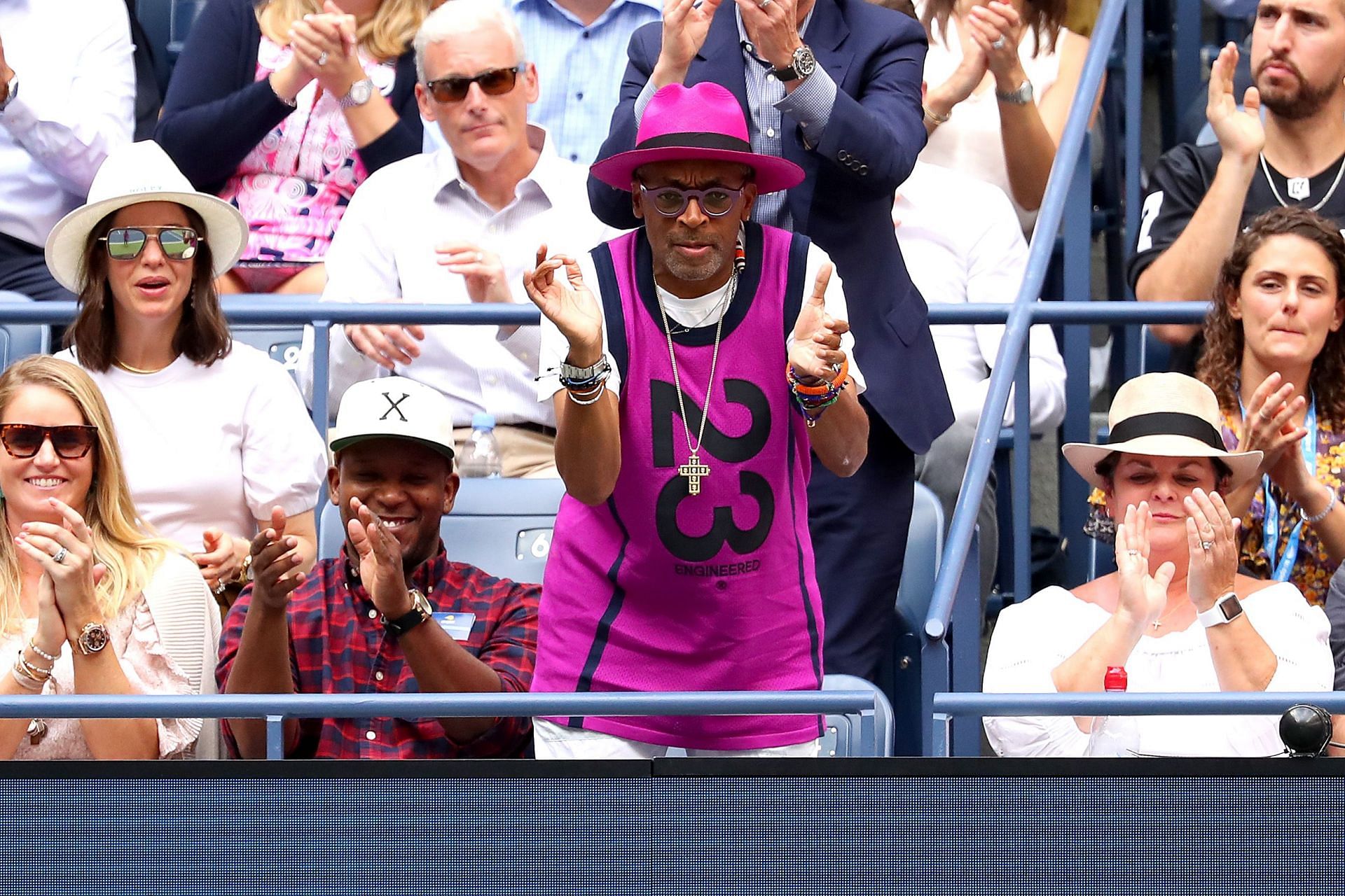 Legendary director Spike Lee cheering for Serena Williams at the 2019 US Open.