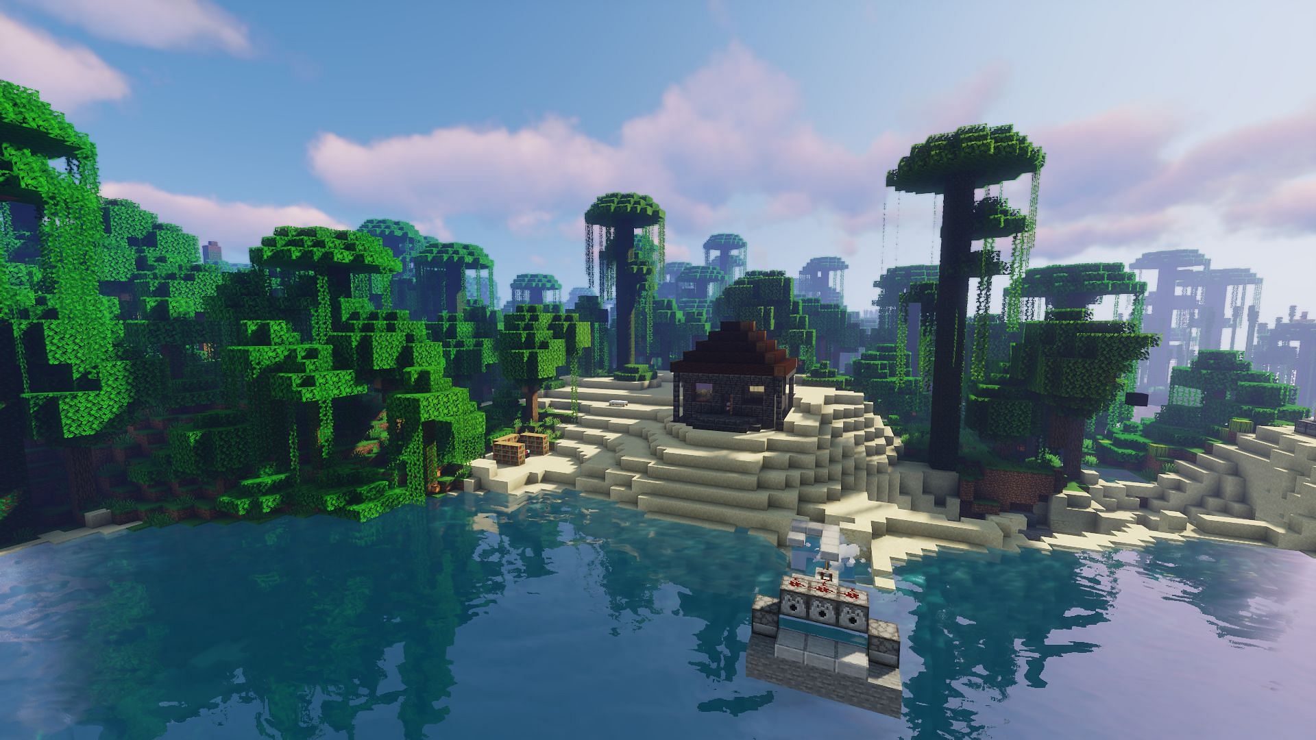An example of the game using Sildur&#039;s Vibrant Extreme shaders (Image via Minecraft)