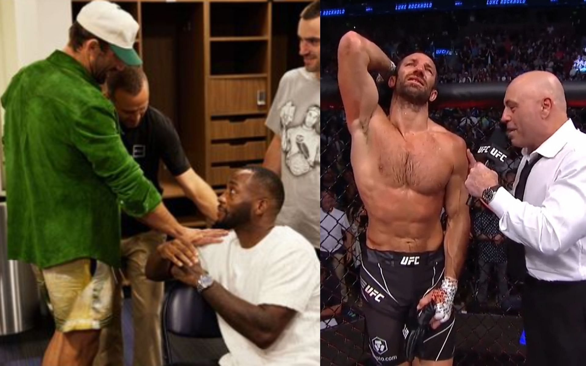 Left:Rockhold &amp; Edwards, Right: Rockhold announces retirement at UFC 278