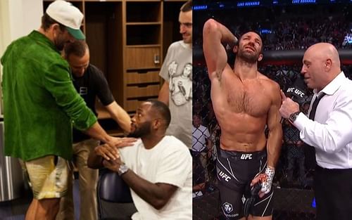 Left:Rockhold & Edwards, Right: Rockhold announces retirement at UFC 278