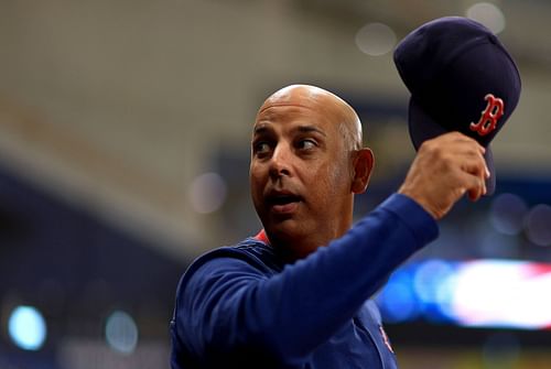 Red Sox manager Alex Cora was ejected during his side's 7-3 defeat to the Kansas City Royals