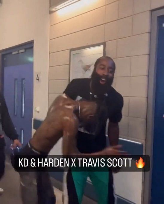 Nets' Kevin Durant spotted celebrating with Travis Scott after concert