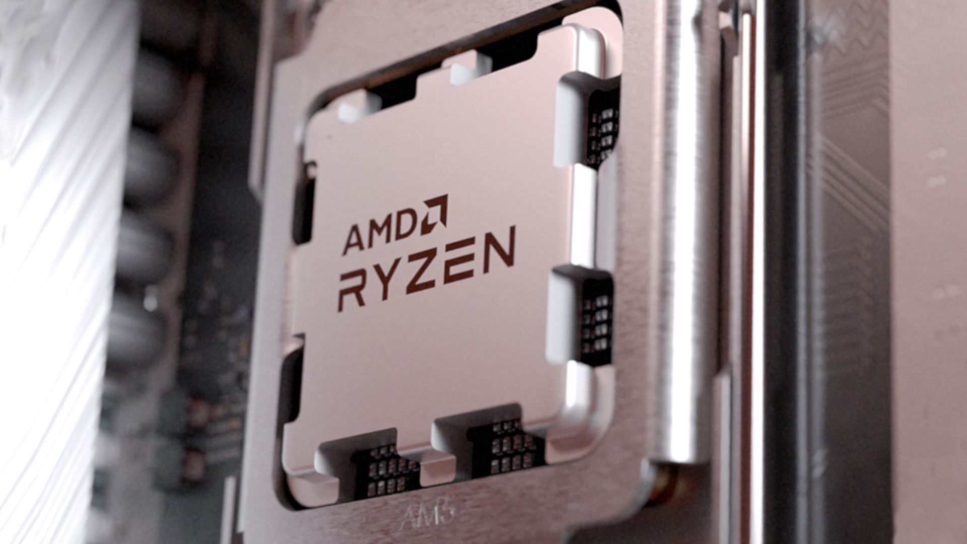 A Ryzen 7000 CPU is installed on the AM5 socket (Image via AMD)