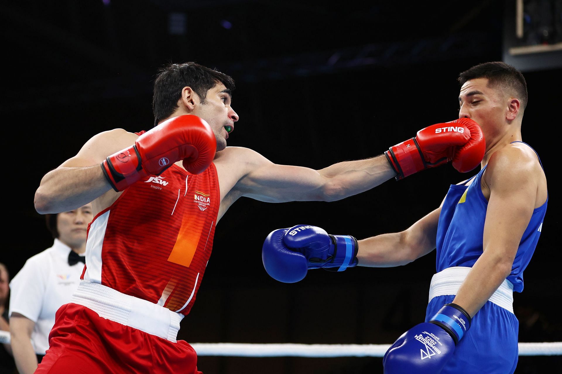 Boxing - Commonwealth Games: Day 7 Rohit Tokas in action