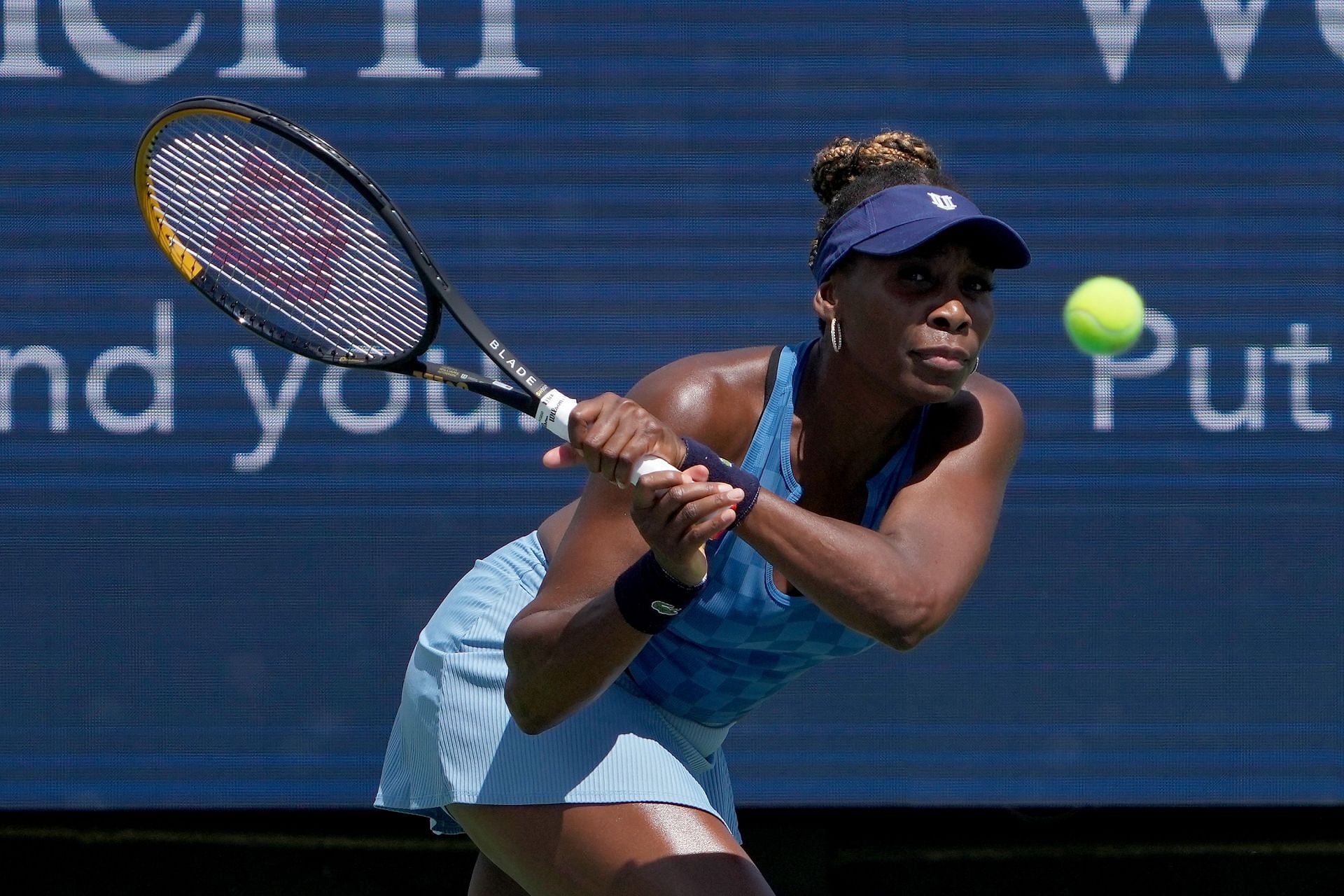 Venus Williams during her opening match in Cincinnati