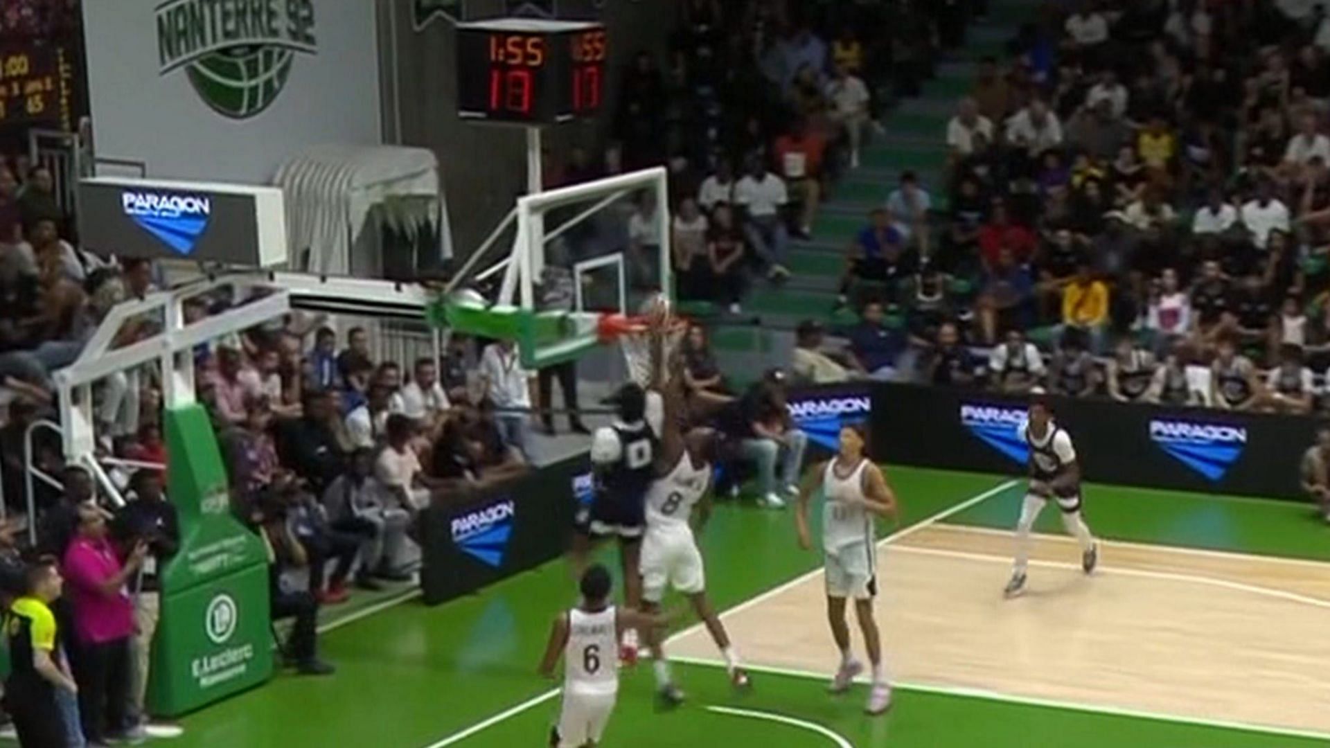 Bronny James posterized a member of the French Under-10 team in an AAU exhibition game. [Photo: Adscra News]