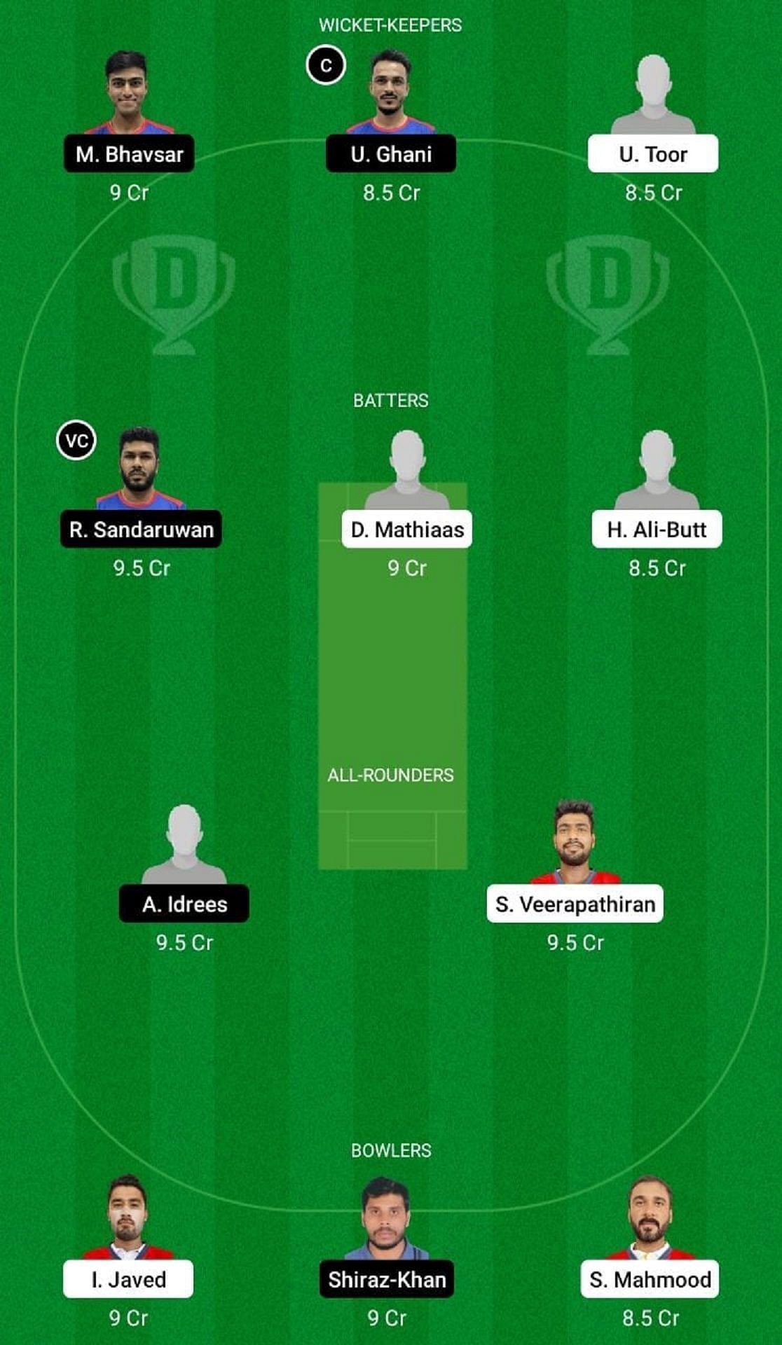 BAH vs KUW Dream11 Fantasy Suggestion #2