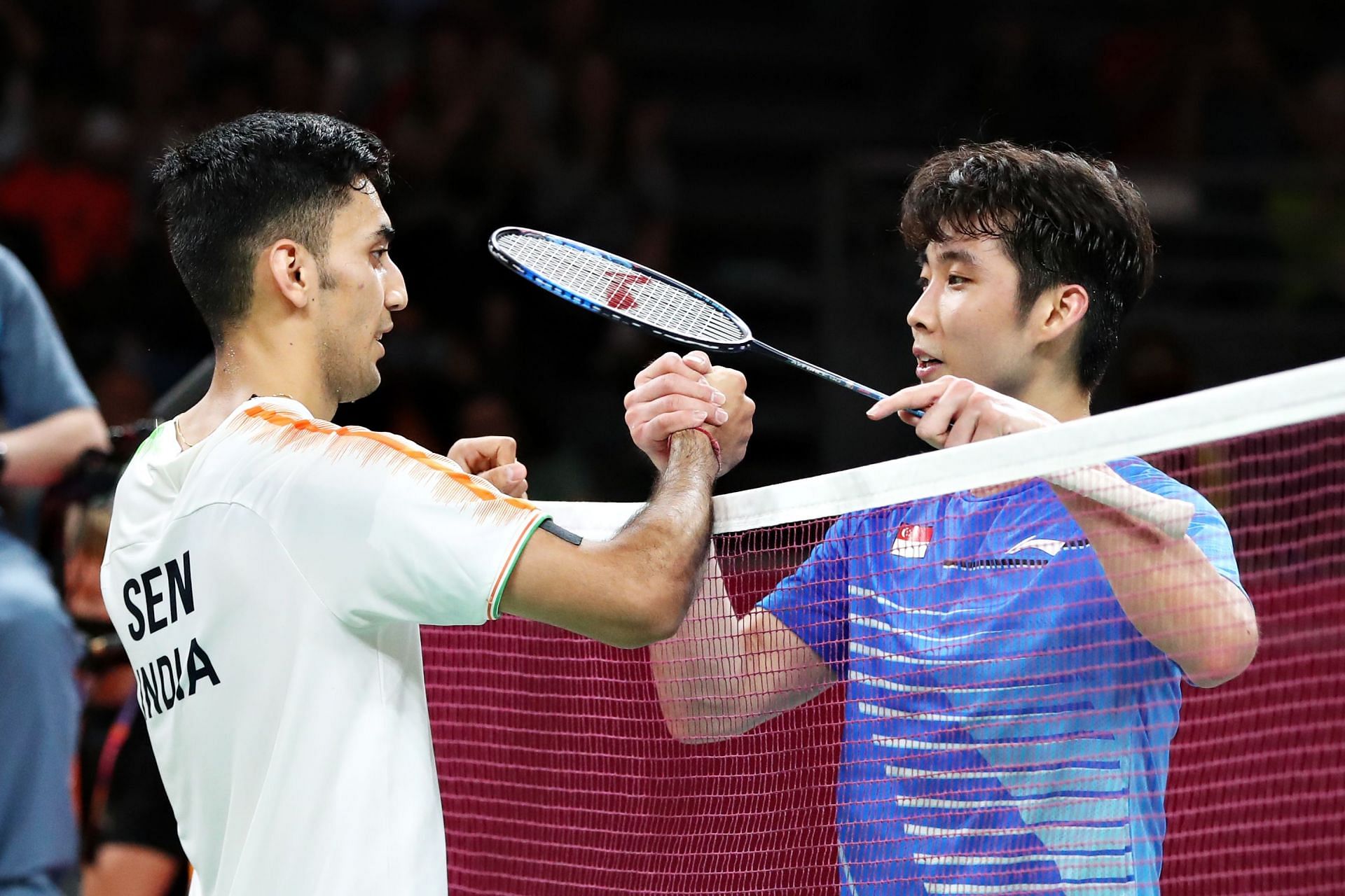Badminton - Commonwealth Games: Day 4 - Sen (L) during one of his earlier matches at the CWG 2022. (Image: Getty)