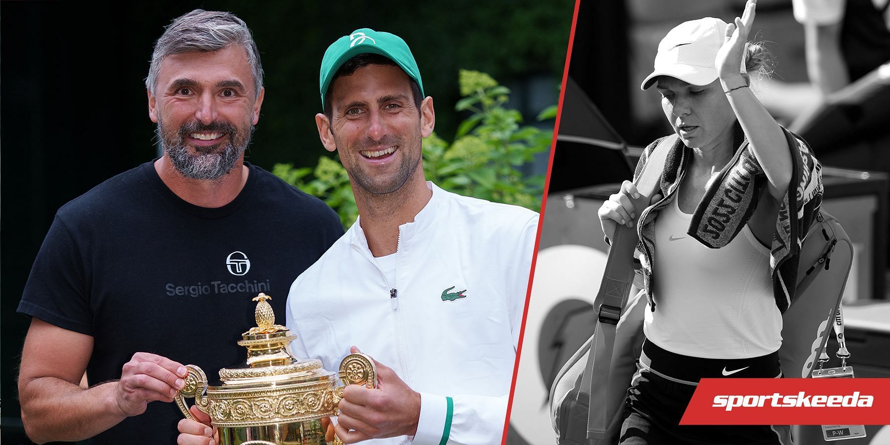 From L-R: Goran Ivanisevic, Novak Djokovic and Simona Halep.