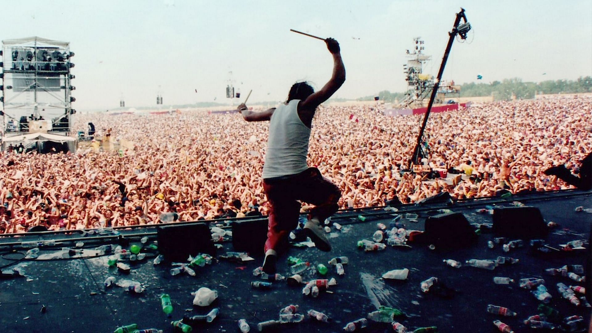 A still from Trainwreck: Woodstock &#039;99 (Image via Netflix)