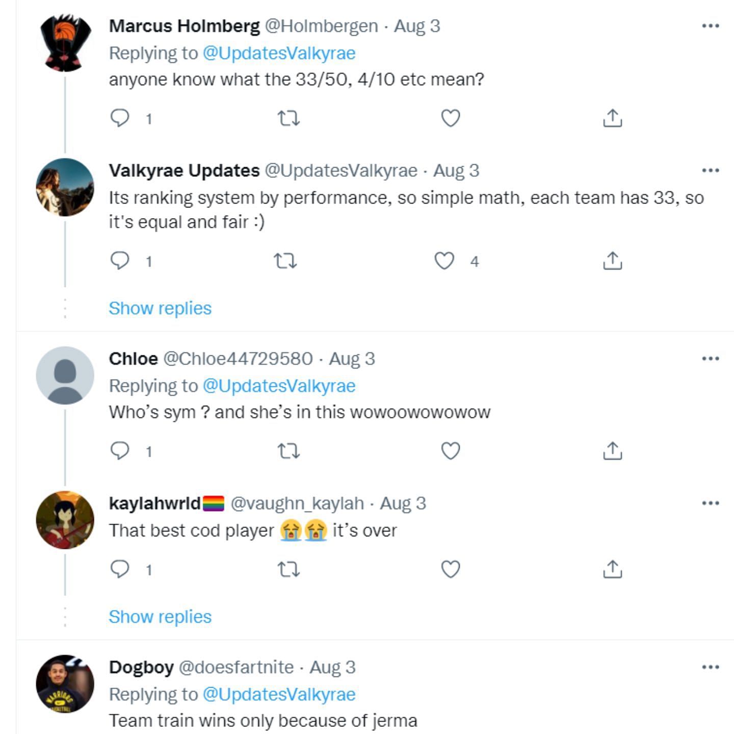 Fans reaction (Image via Valkyrae Updates/Twitter)
