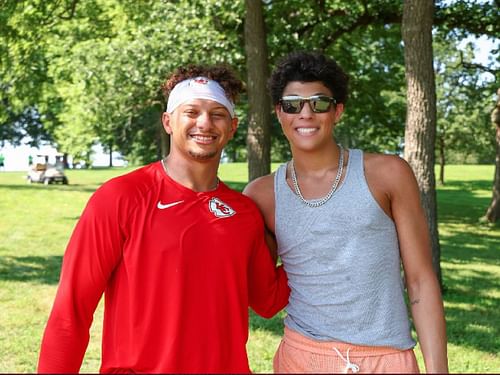 Patrick and Jackson - Courtesy of @Jacksonmahomes on Twitter