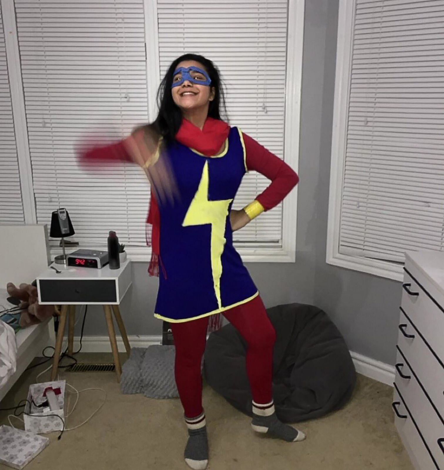 Iman Vellani as Ms. Marvel on a Halloween (Image via Twitter/@ImanVellaniEn)