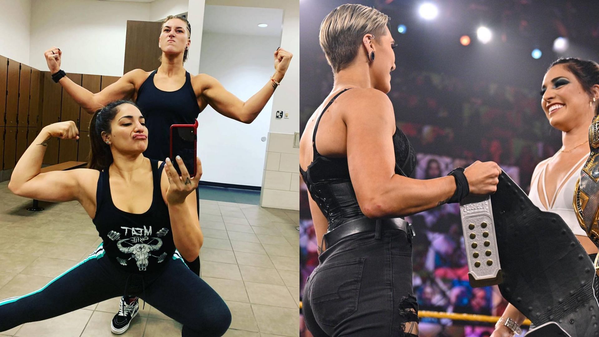 Male WWE Superstar shares public photo with Rhea Ripley and Raquel Rodrigue...