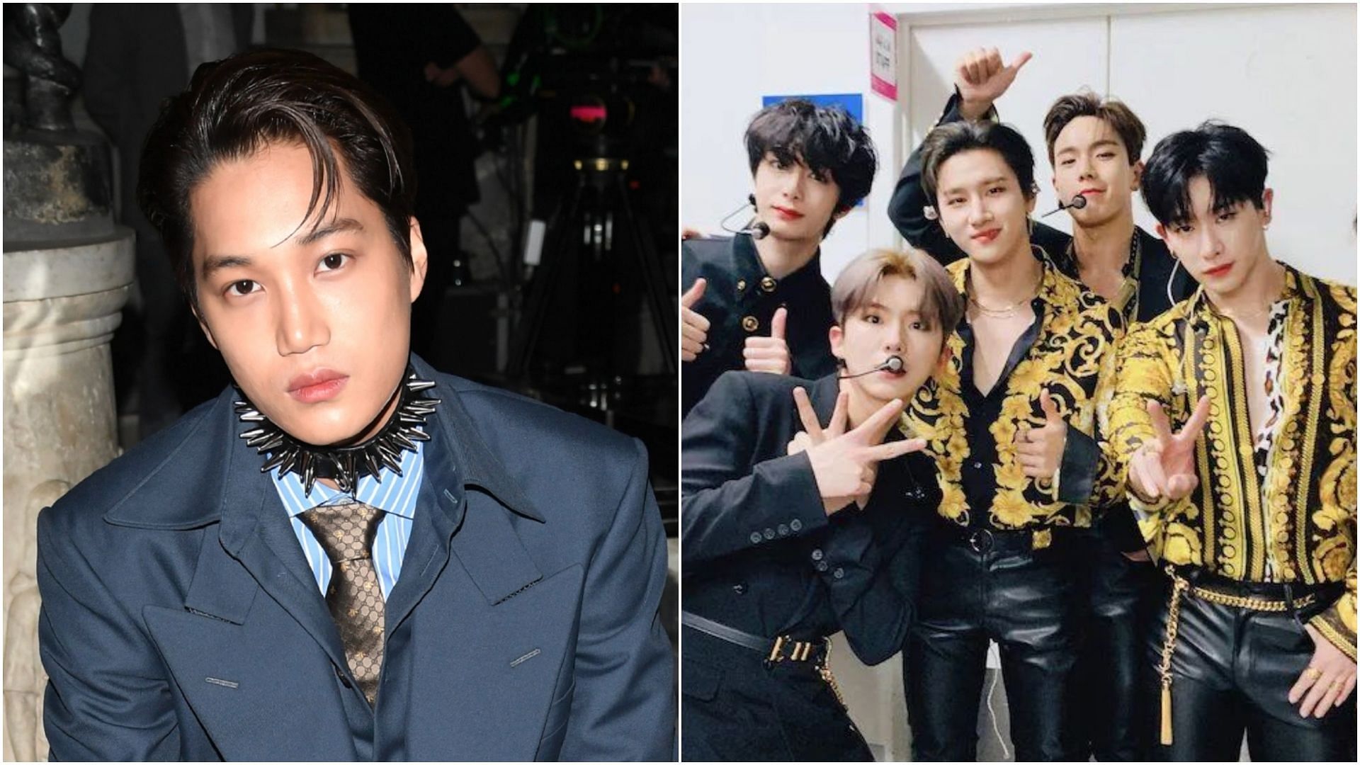 KAI and Monsta X have been announced as headliners for KAMP LA. (Images via Getty and Twitter)