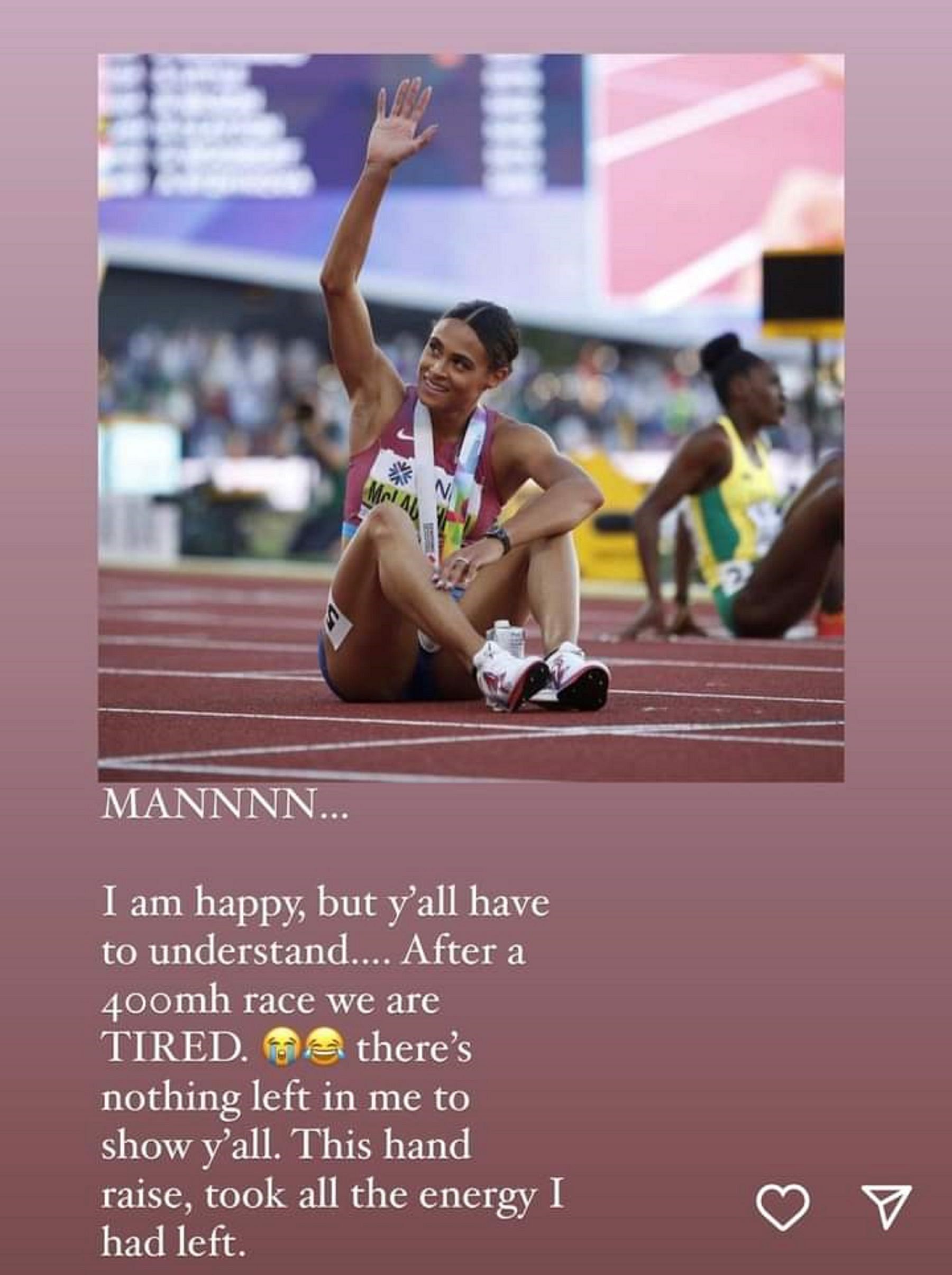 Image via Sydney McLaughlin&#039;s Instagram stories