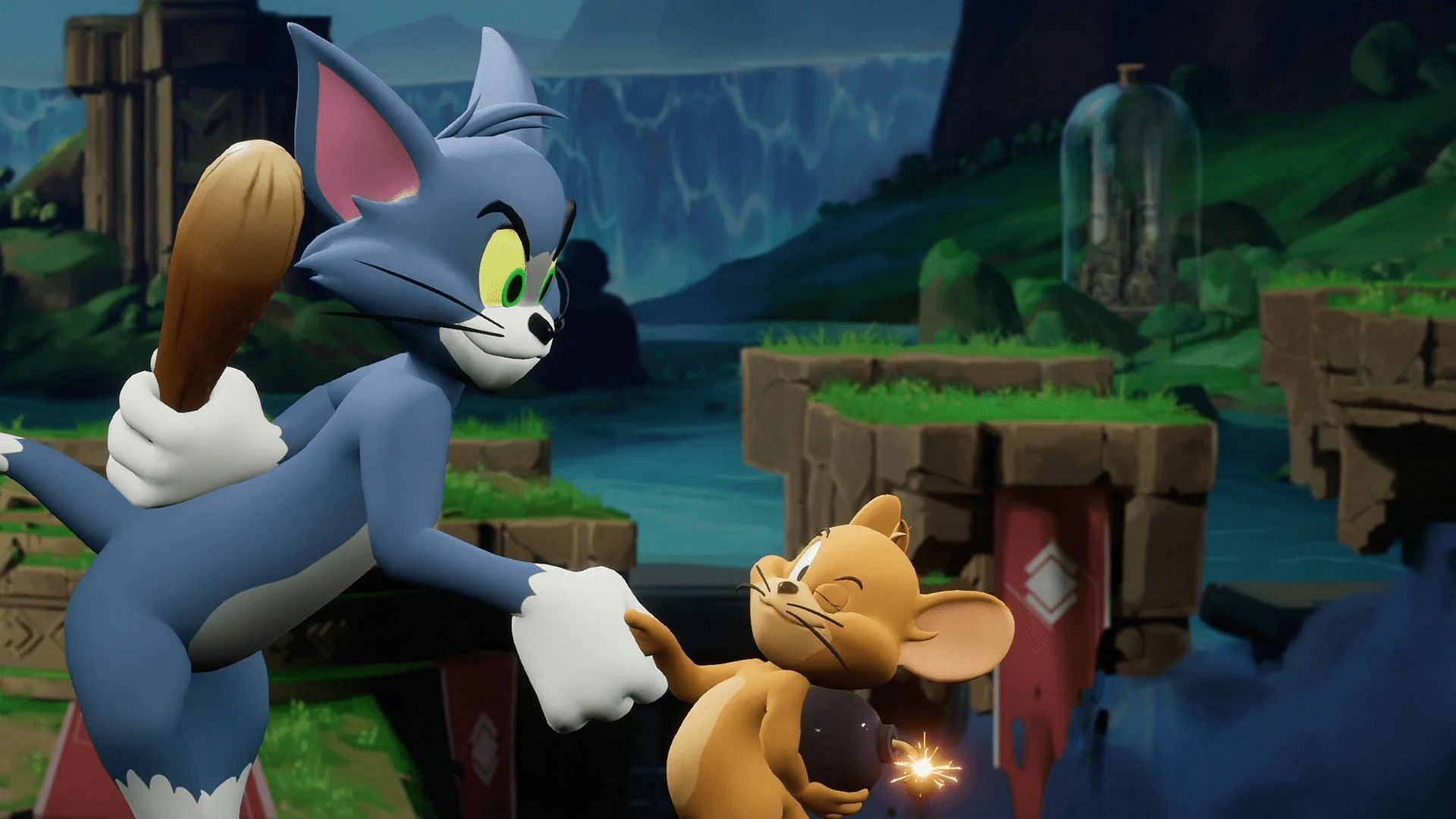 Tom and Jerry settling their differences to work together in MultiVersus (Image via Warner Bros. Interactive)