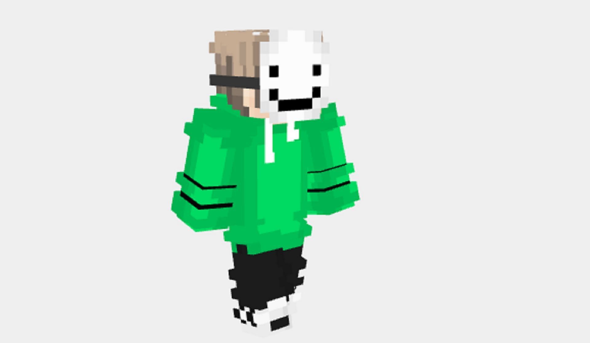 This skin isn&#039;t a carbon copy of Dream&#039;s but looks fantastic nonetheless (Image via Wizard74/MinecraftSkins.net)