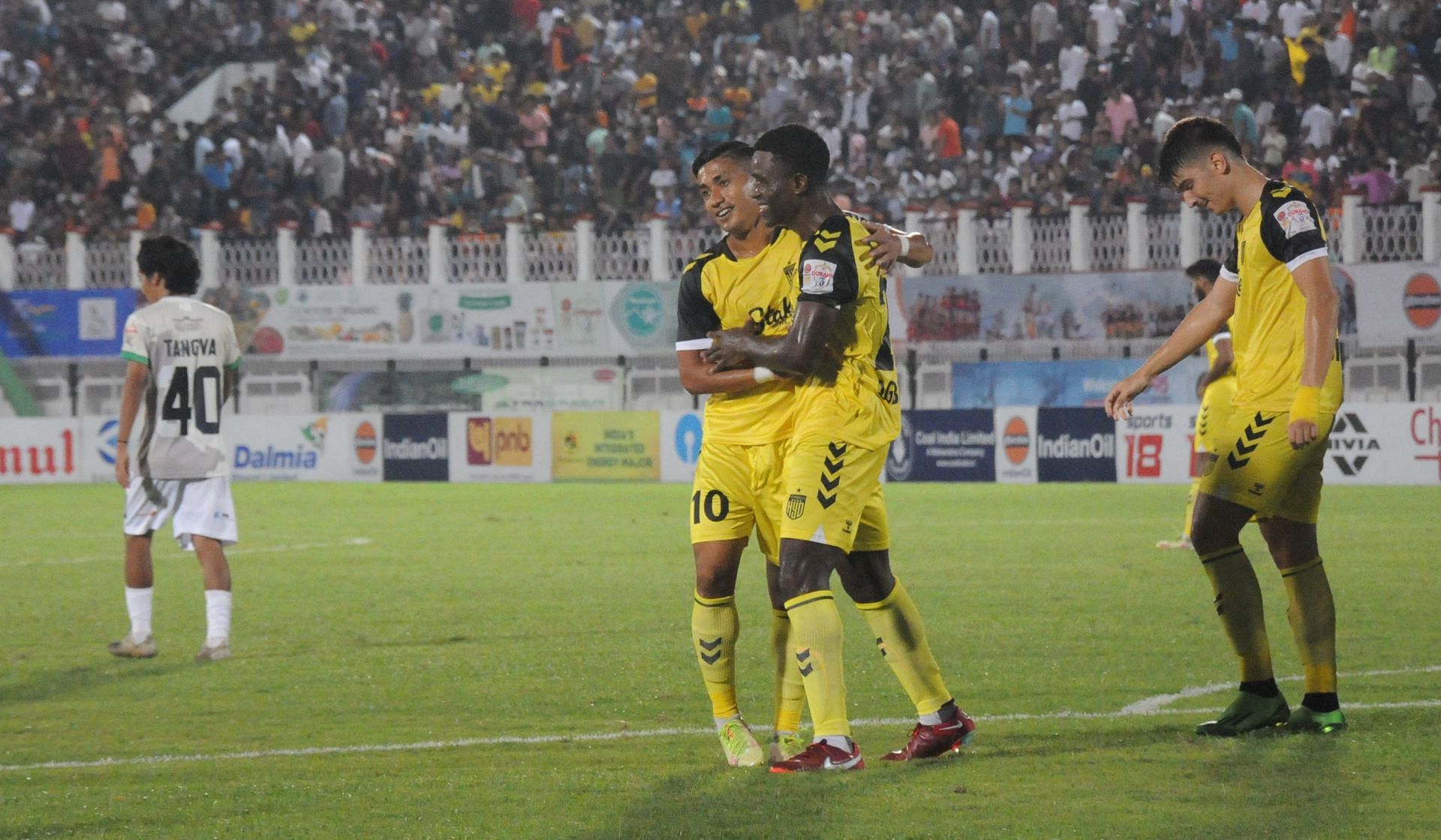 Hyderabad FC picked up an easy win against NEROCA FC. [Credits: Suman Chattopadhyay / www.imagesolutionr.in]