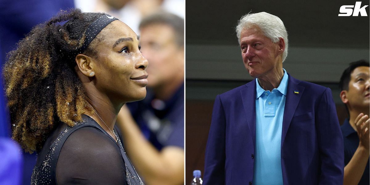 The former US President was part of a star-studded audience at the Arthur Ashe Stadium Court