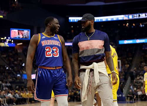 LA Lakers forward LeBron James and Golden State Warriors forward Draymond Green