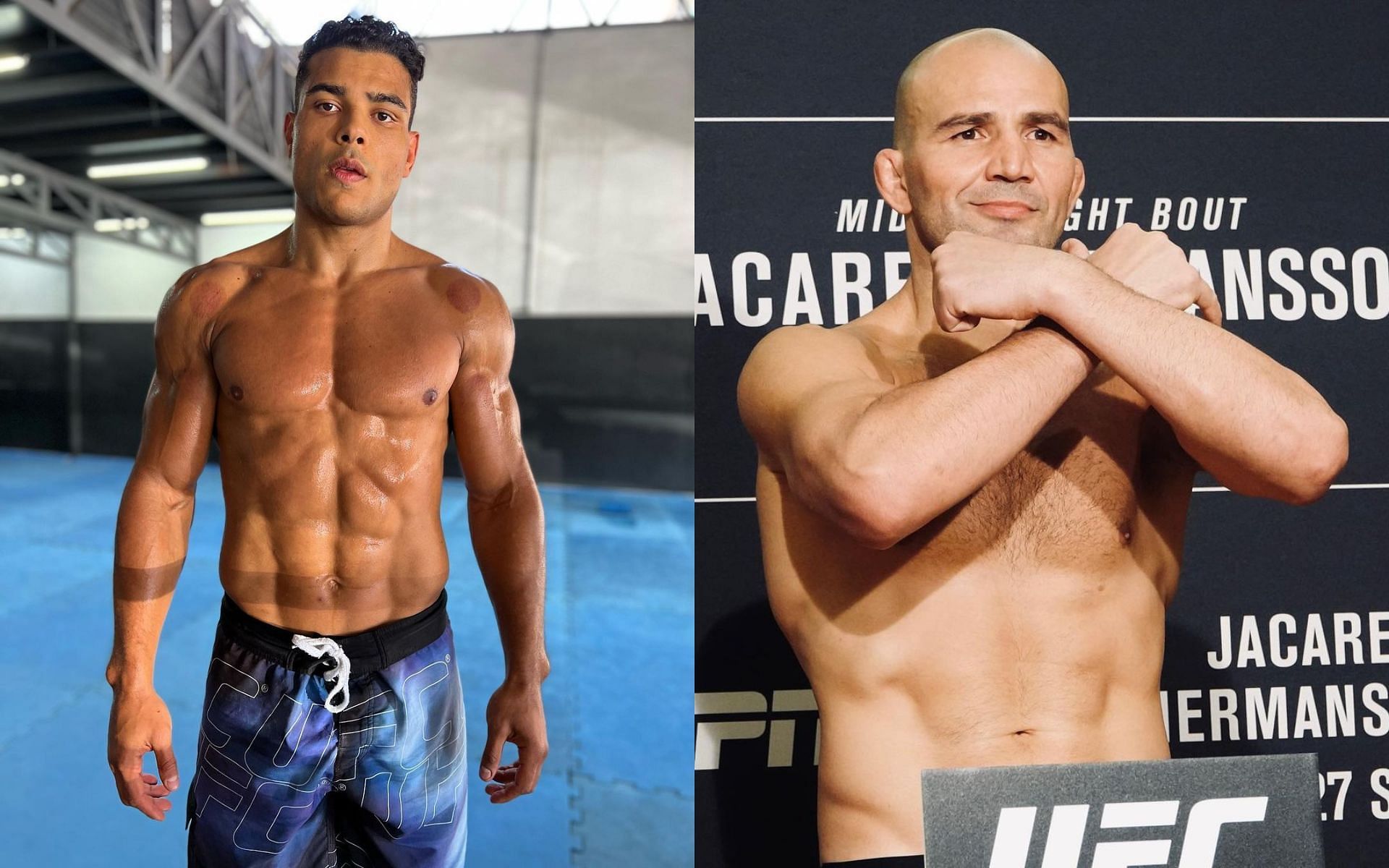 Paulo Costa (left) and Glover Teixeira (right) [Images via @borrachinhamma and @gloverteixeira on Instagram]