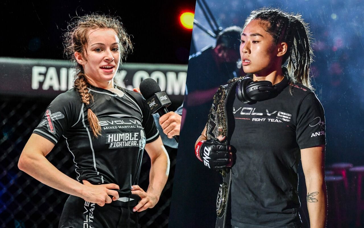  BJJ star Danielle Kelly (R) and atomweight MMA queen Angela Lee (R) [Credit: ONE Championship]