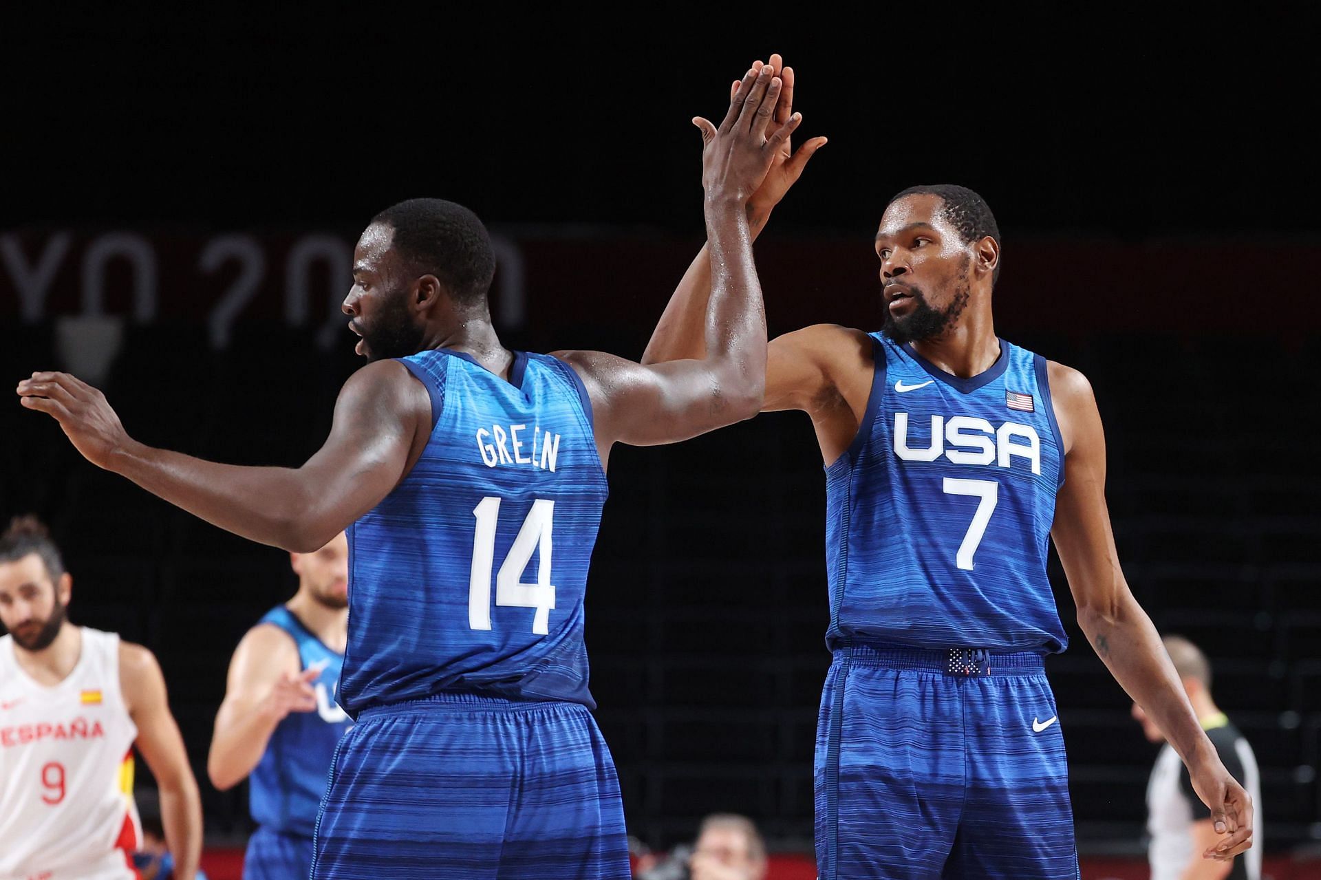 Draymond Green and Kevin Durant playing for Team USA