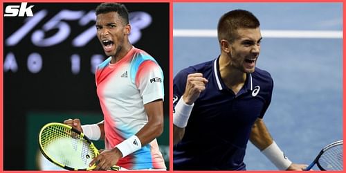 Felix Auger-Aliassime will face Borna Coric