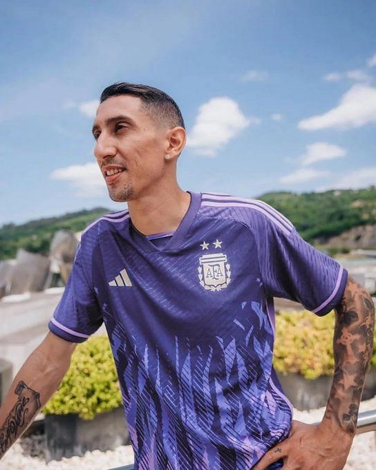 Argentina 2022 FIFA World Cup kit update: Lionel Messi, Paulo Dybala and  Angel Di Maria sport new Adidas purple away kit
