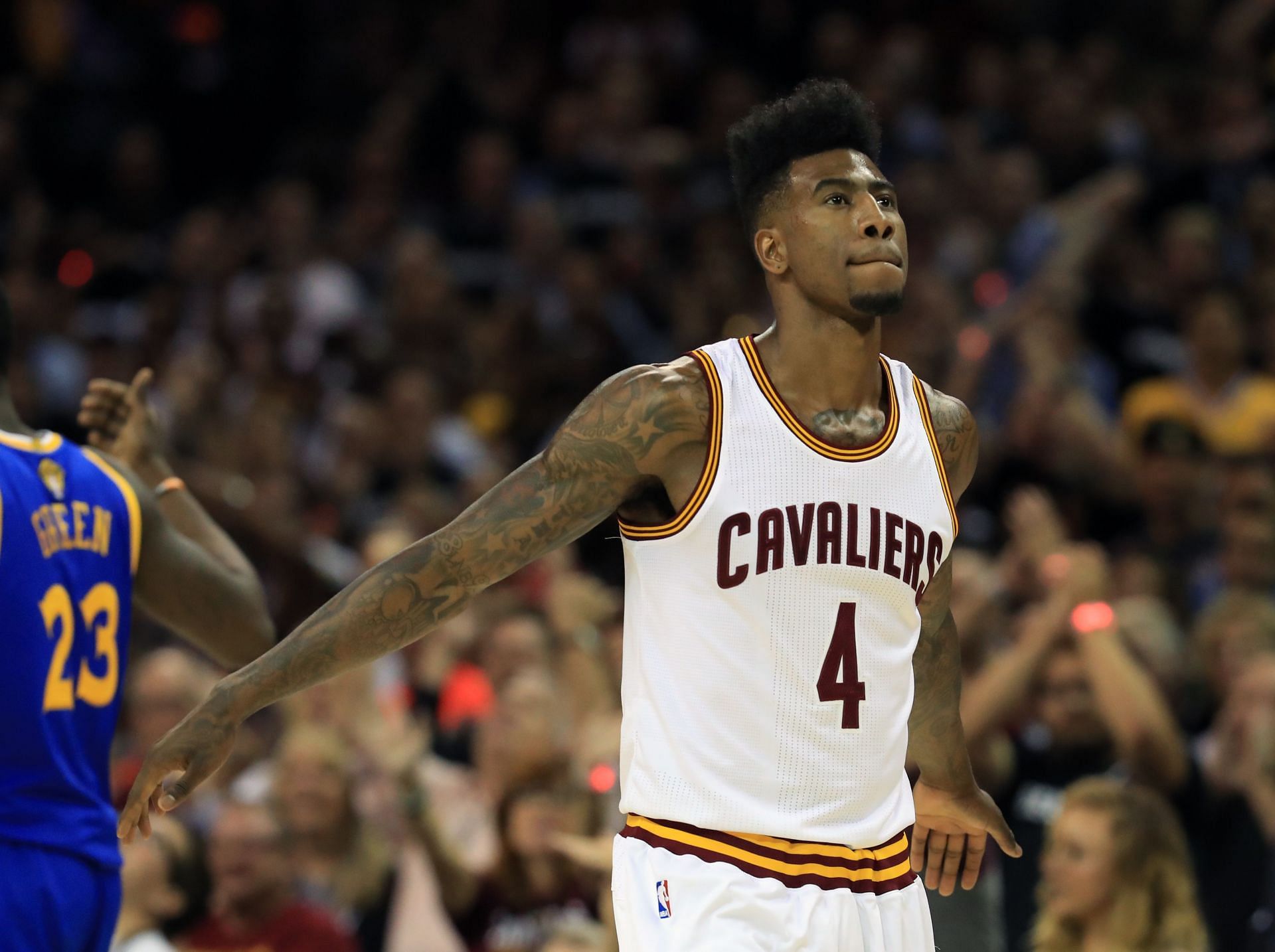 Cleveland Cavaliers guard Iman Shumpert at the 2017 NBA Finals - Game Four