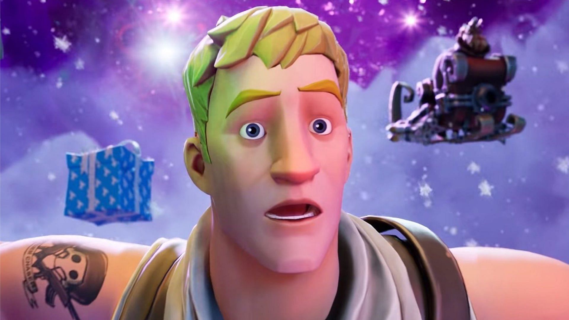 Fortnite&#039;s most popular character is not as happy as many players thought he was (Image via Epic Games)