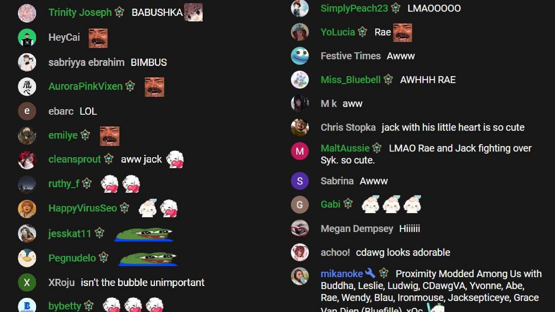 Chat reacts to the incident (Image via Sykkuno/YouTube)