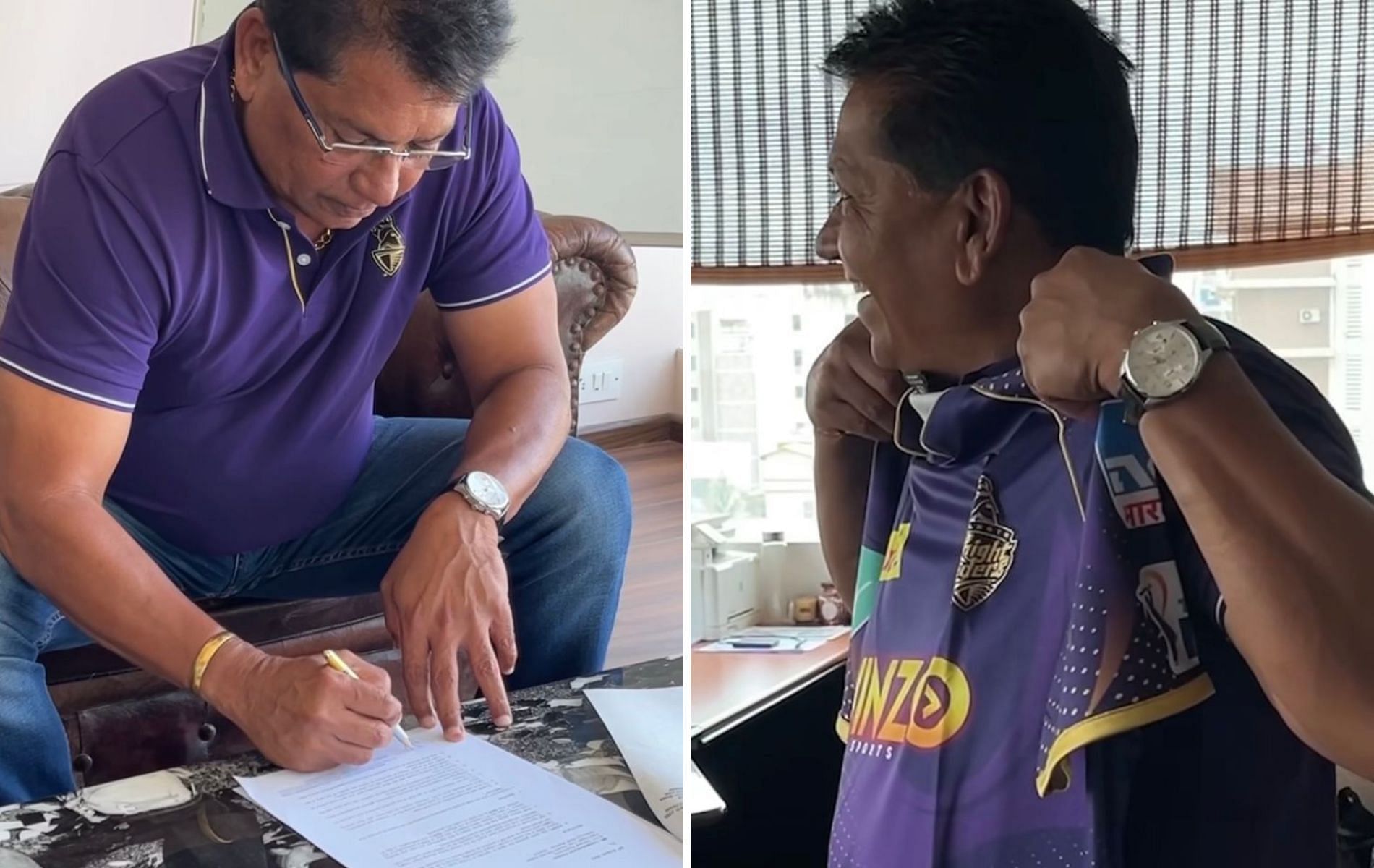 Chandrakant Pandit visited the KKR office on Tuesday. (Pics: Instagram)