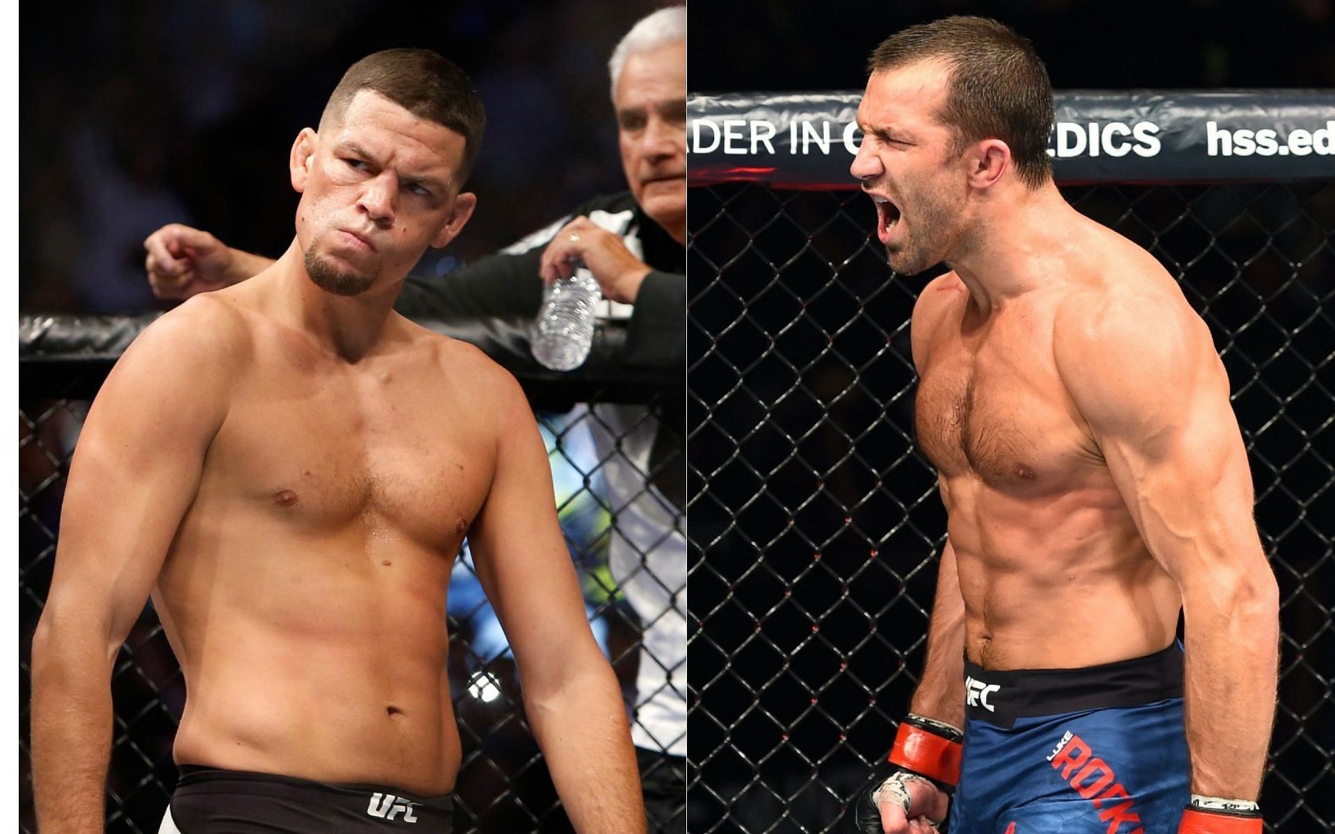 Nate Diaz (left) had a successful return to the octagon, while Luke Rockhold (right) suffered defeat