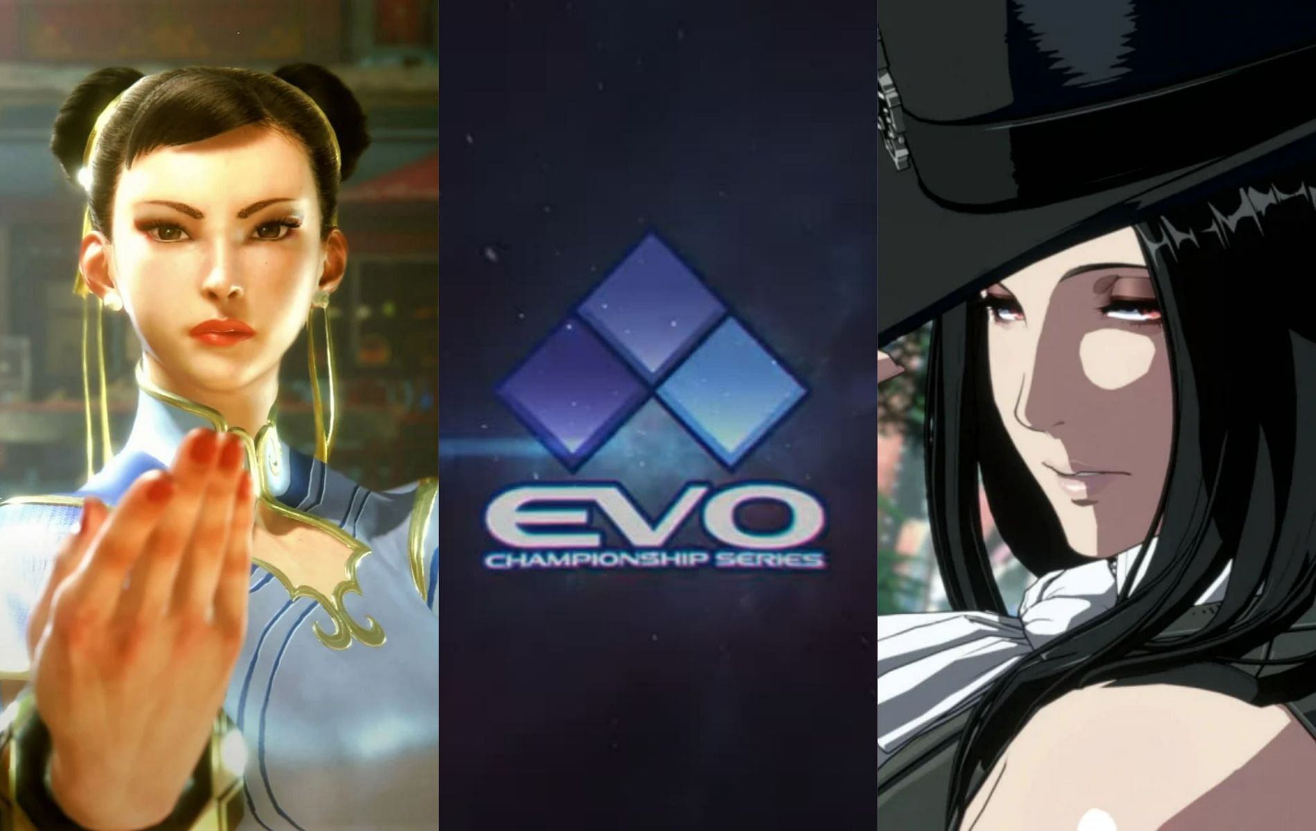 Evo 2022: Tournament schedules and Twitch stream links (Images via Street Fighter 6, Evo, and Guilty Gear: Strive)