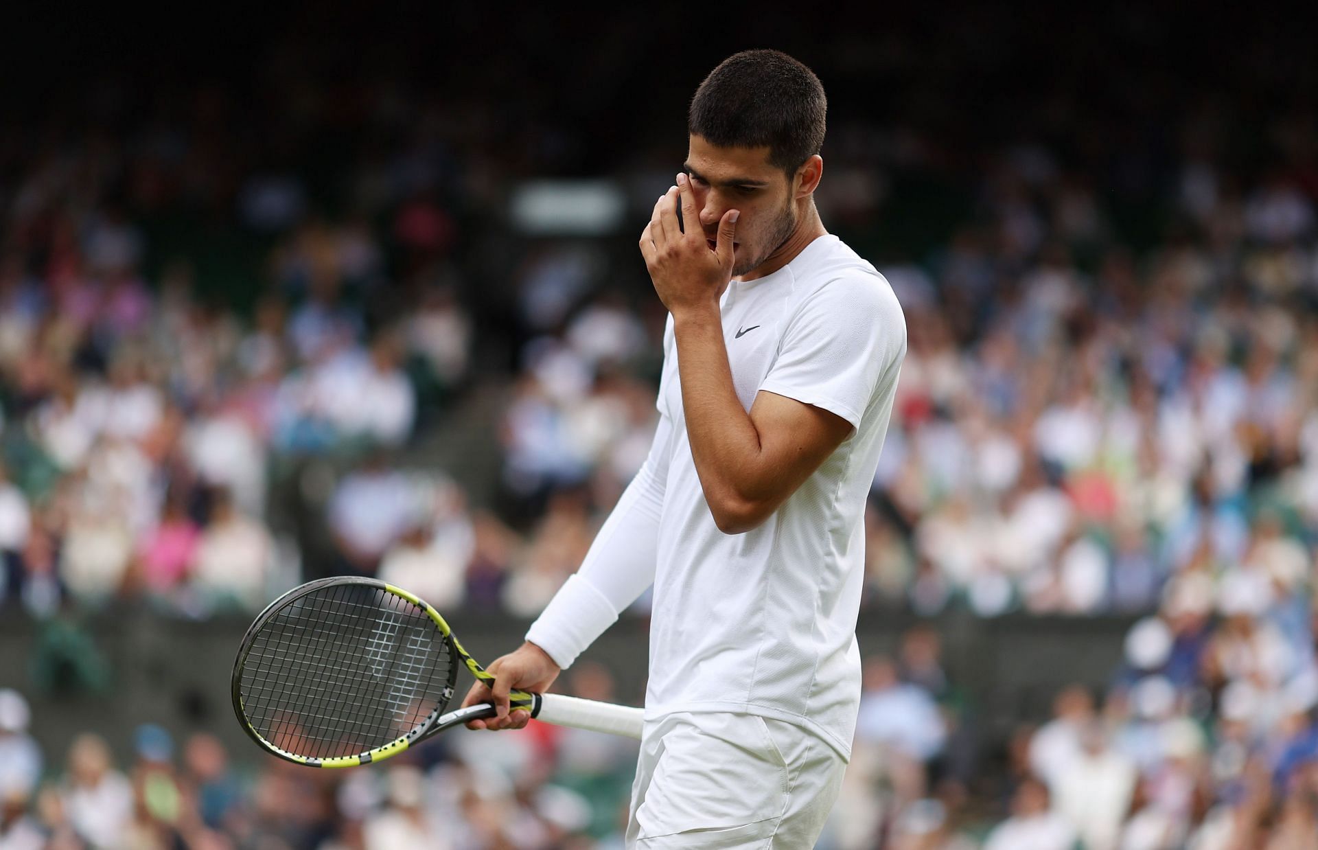 Carlos Alcaraz at the 2022 Wimbledon Championships.