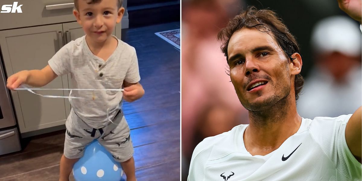 Little boy thrilled to know his mother watched Rafael Nadal play live