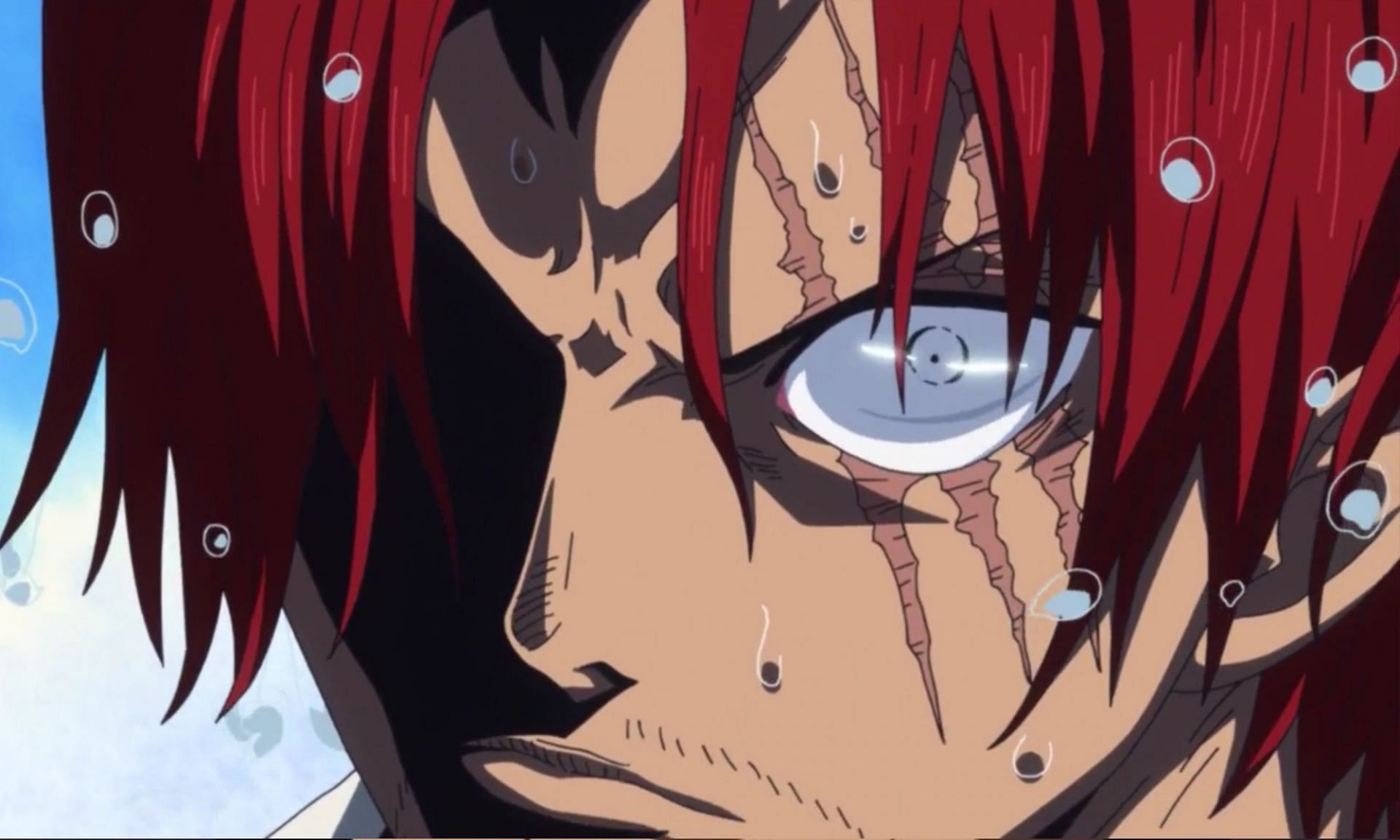 How did Shanks get his scar in One Piece?