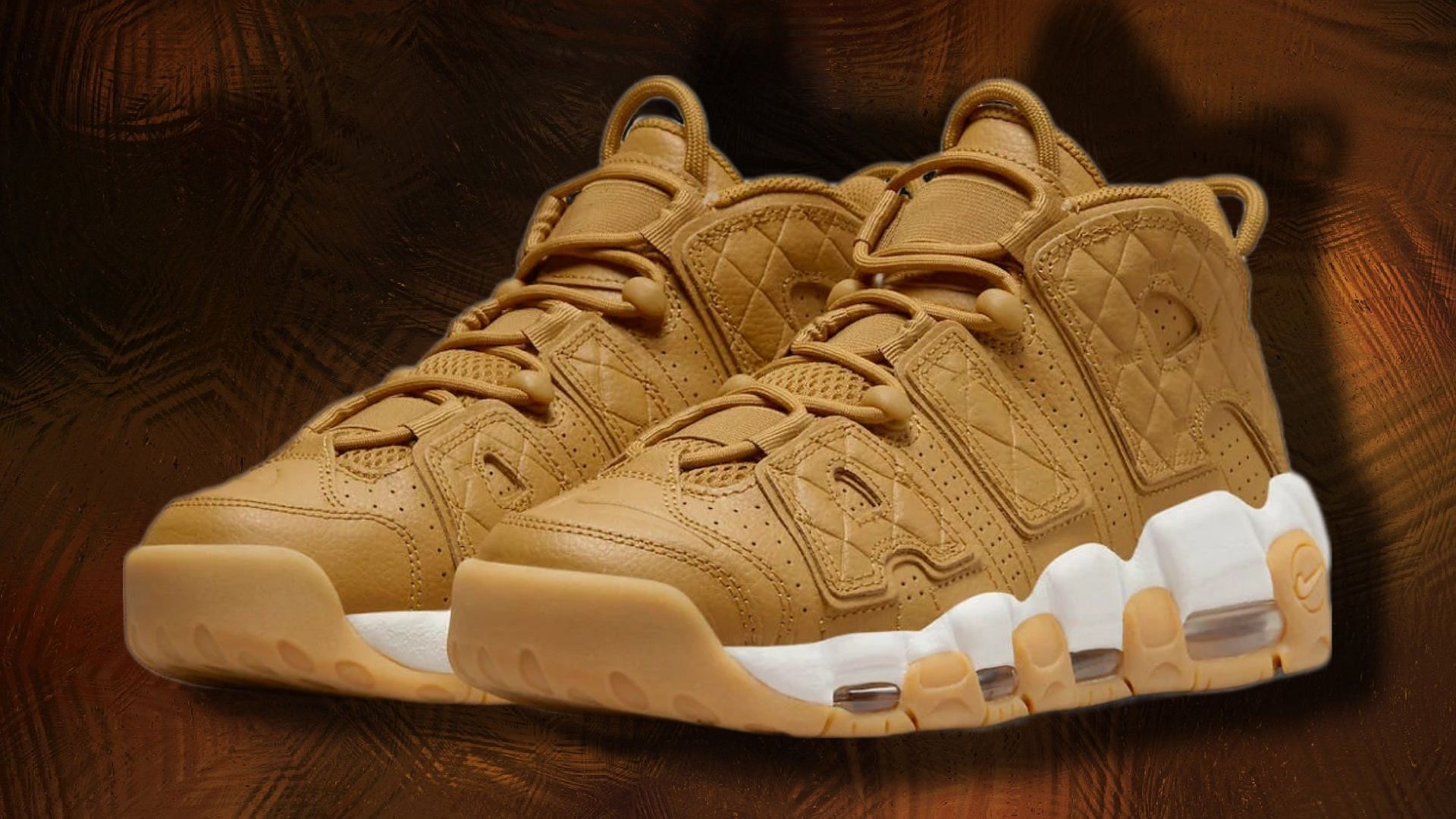 Nike Air More Uptempo Wheat and Gum Light Brown colorway (Image via Twitter/fanofbasketbal2)