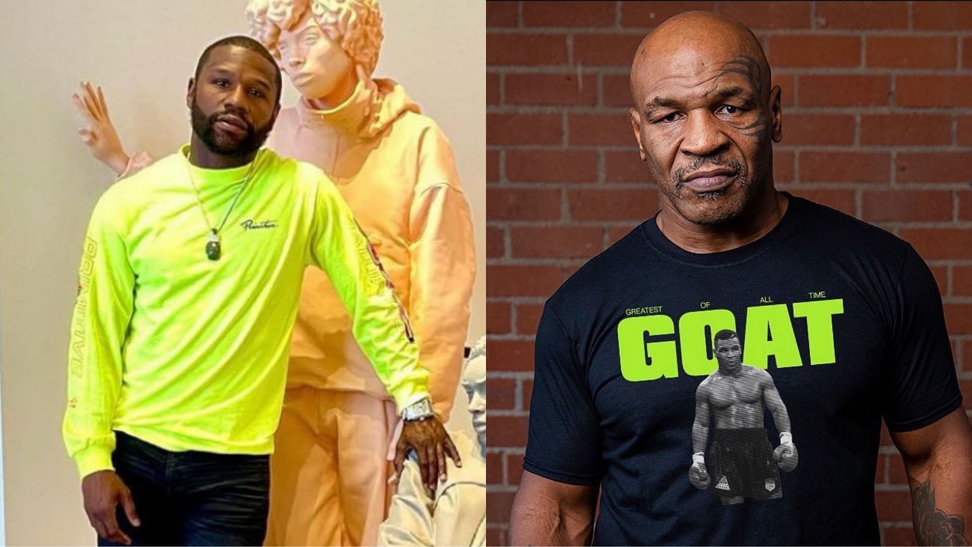 Floyd Mayweather Jr. (@floydmayweather), Mike Tyson (@miketyson) [images courtesy of Instagram]