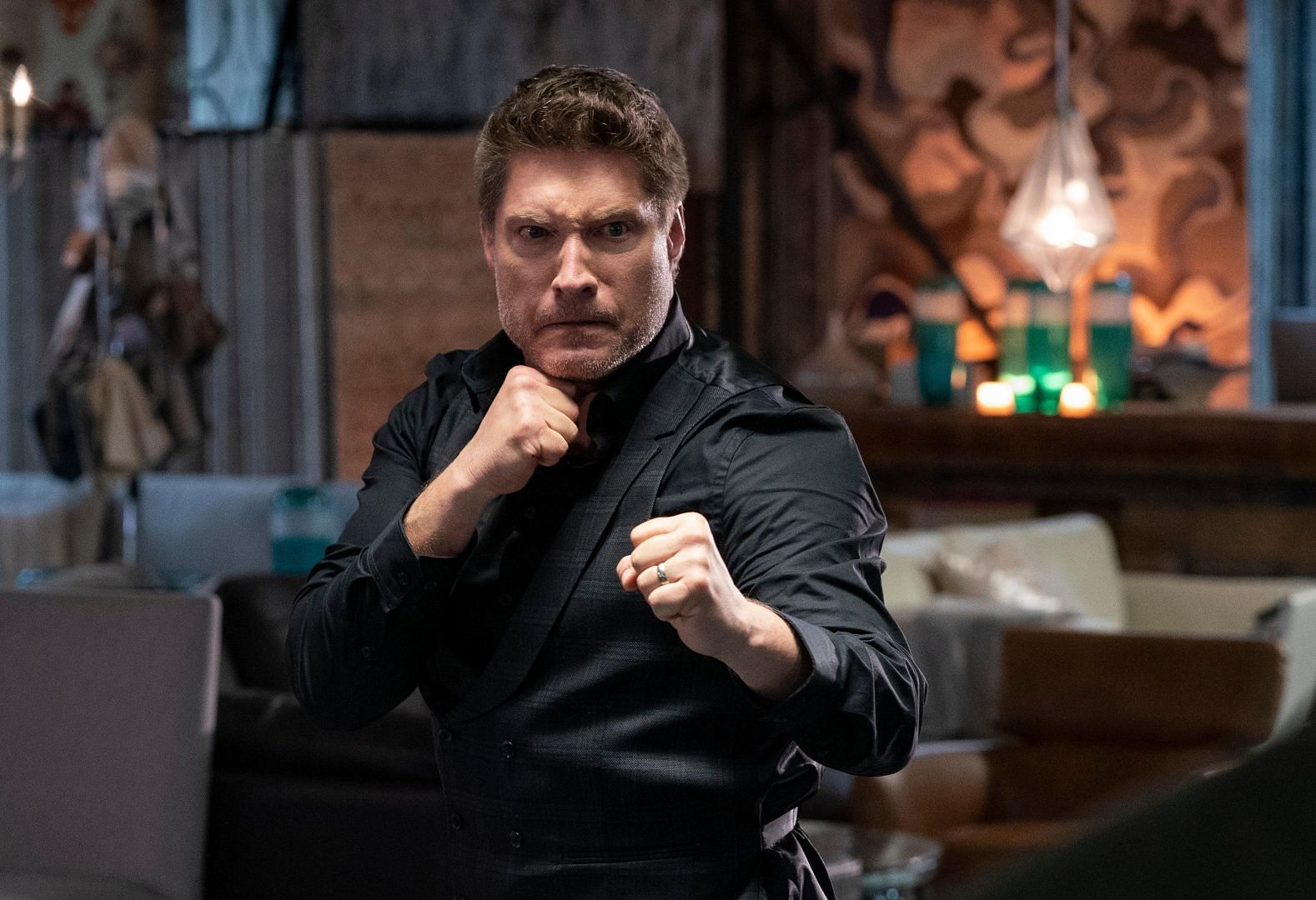 Sean Kanan as Mike Barnes in Cobra Kai season 5 (Image via Netflix/Twitter)