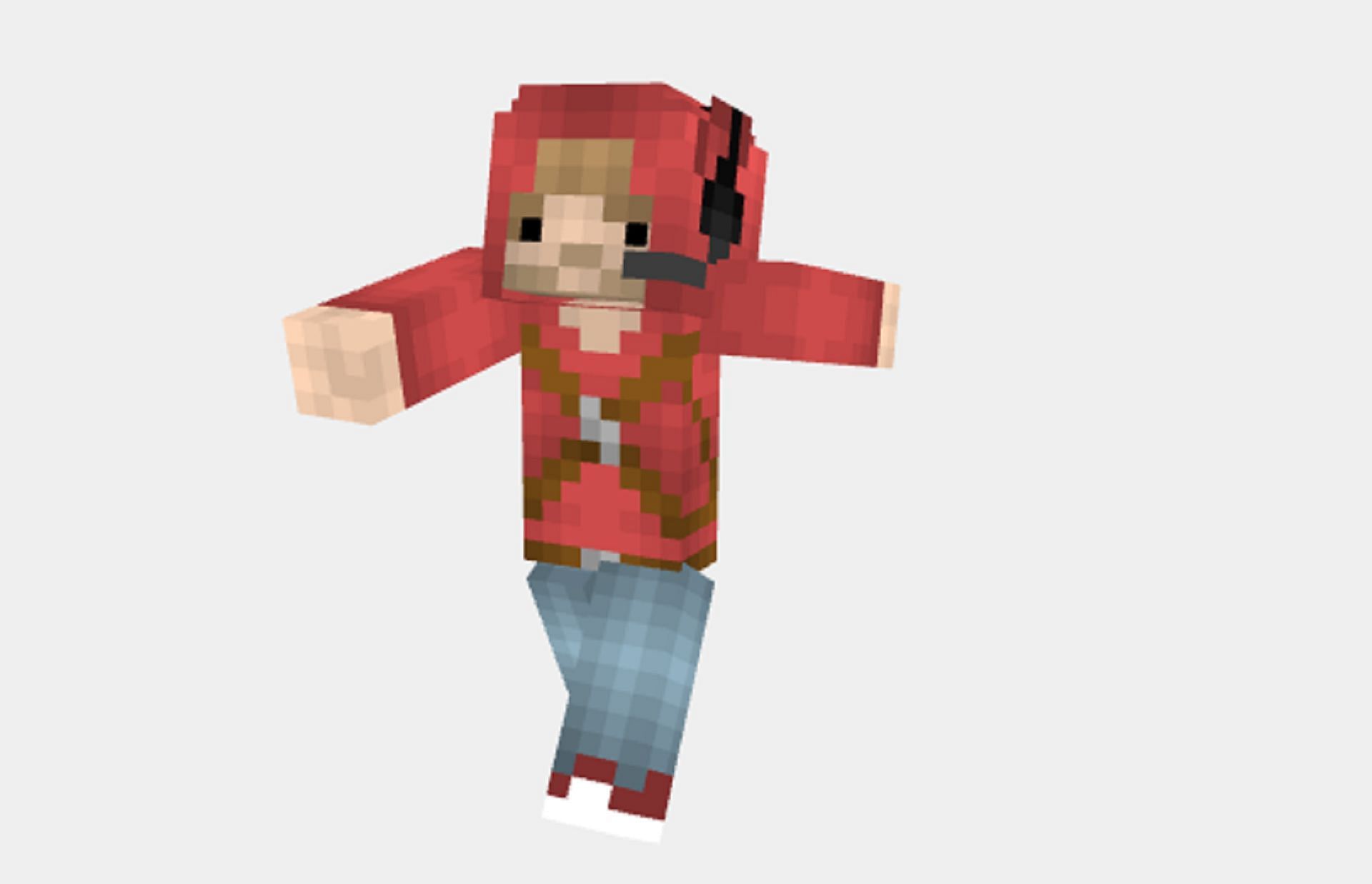 This skin's resemblance to PewDiePie is unmistakable (Image via TinyKender/MinecraftSkins.net)