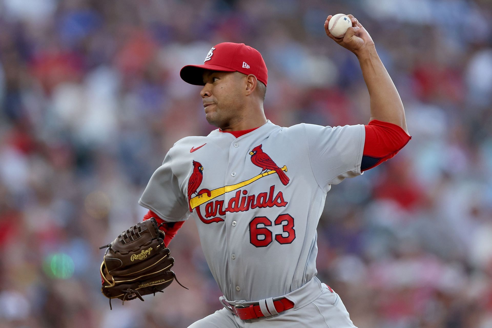 Newly acquired starting pitcher Jose Quintana pitches at Coor&#039;s Field during last night&#039;s St. Louis Cardinals v Colorado Rockies game.