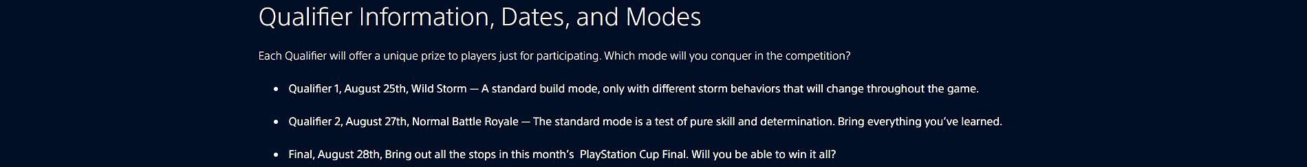 Information on the game modes (Image via PlayStation)